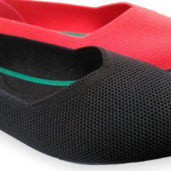 Italina Black Slip On Pointed Toe Fabric Comfort Walking Flat - Picture 3 of 6